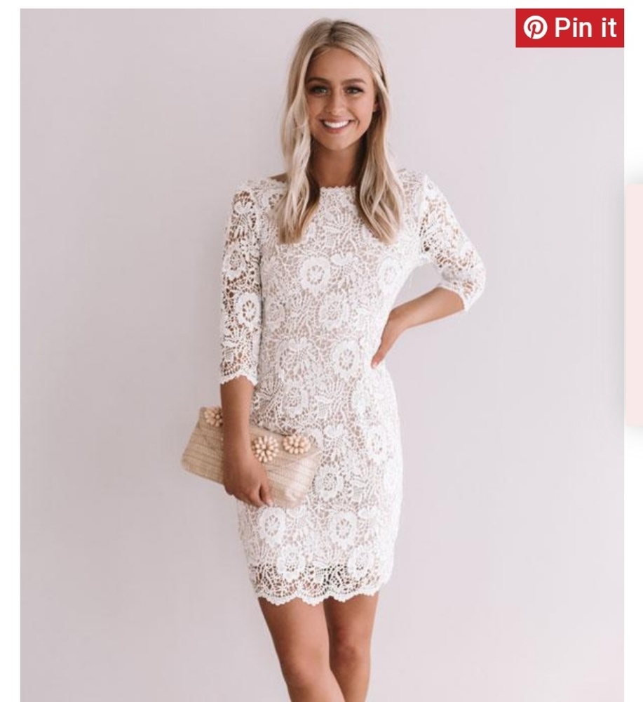 Lace illusion dress